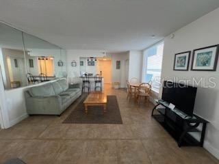 view of tiled living room