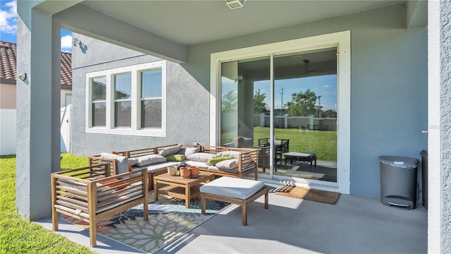 view of patio / terrace featuring outdoor lounge area