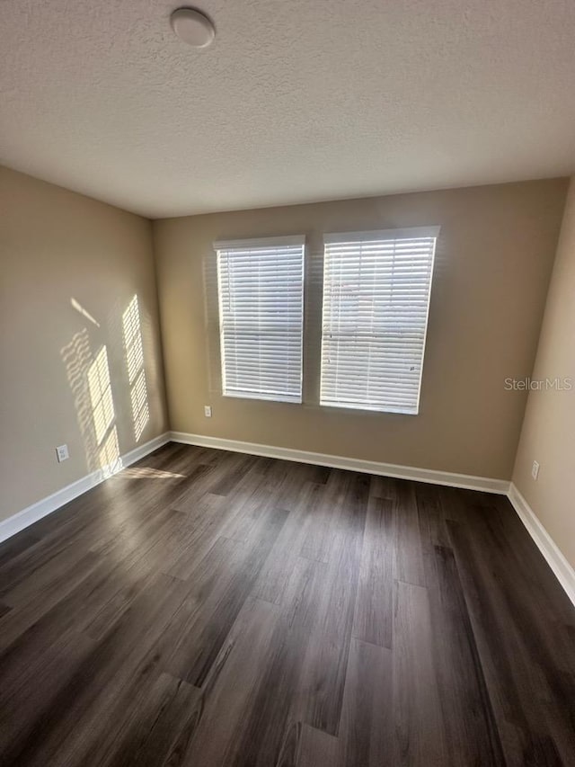 11928 Frost Aster Dr, Riverview, FL 33579 - unfurnished room with baseboards, dark wood-type flooring, and a textured ceiling