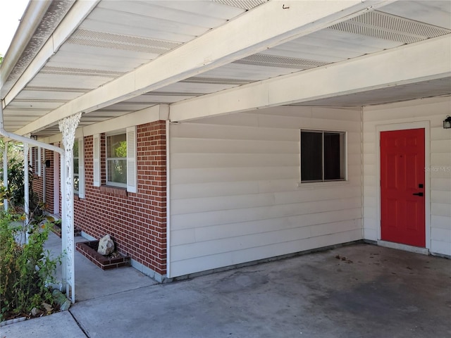 view of doorway to property