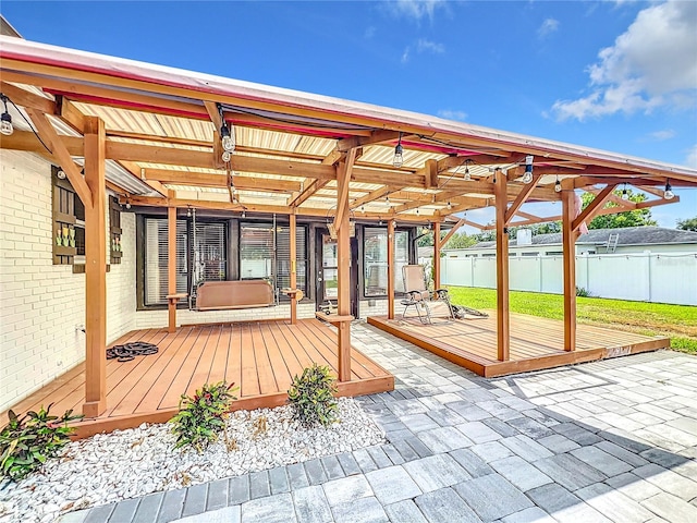 view of patio / terrace with a deck