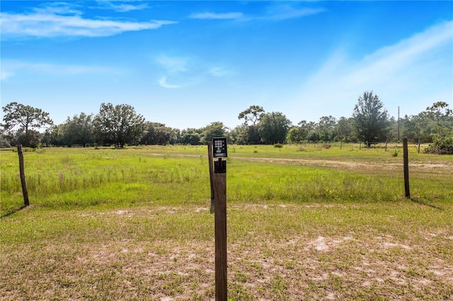 view of yard featuring a rural view