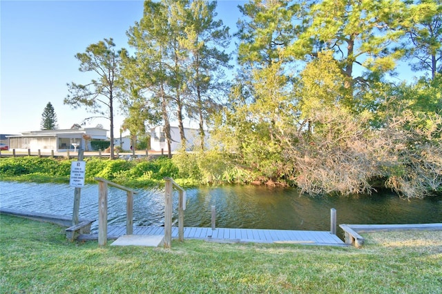 water view with a dock