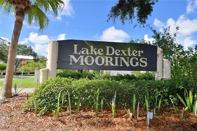 view of community sign