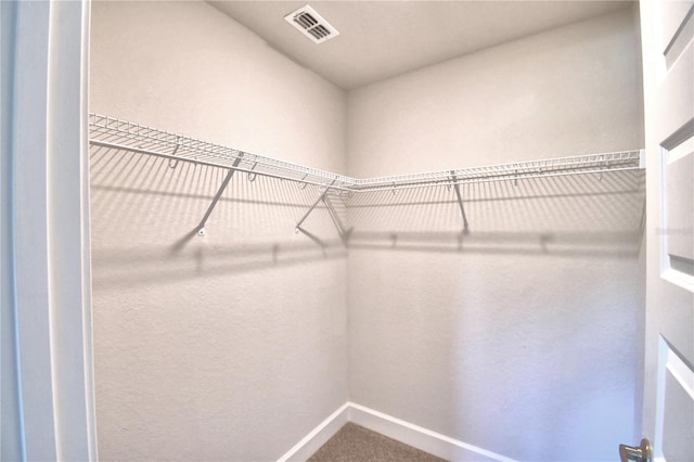 view of walk in closet