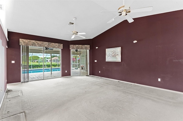 interior space featuring high vaulted ceiling