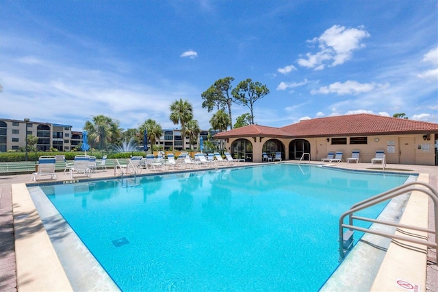 view of pool with a patio area