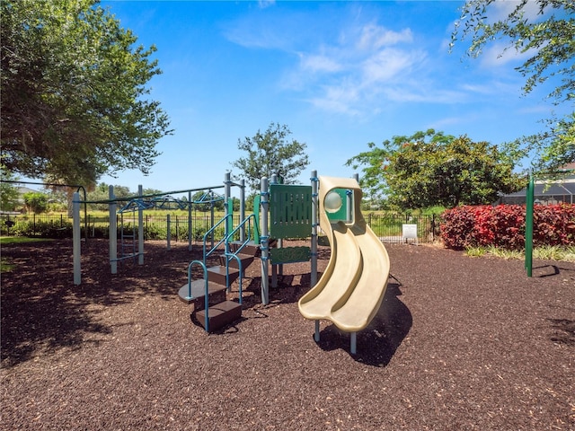 community playground featuring fence