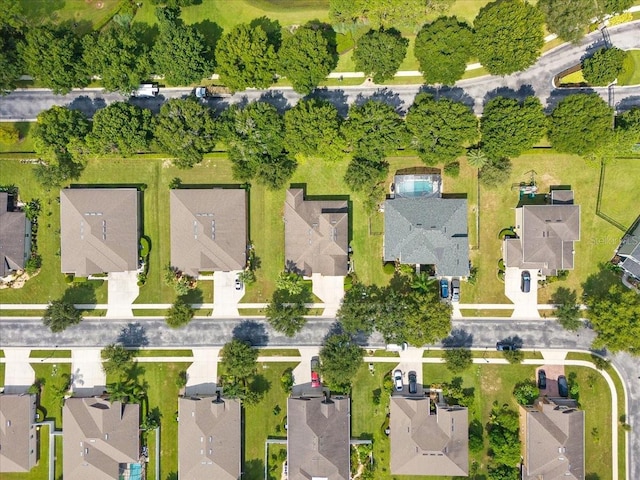 bird's eye view with a residential view