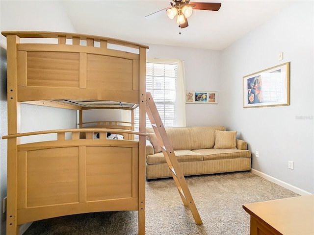 bedroom with ceiling fan