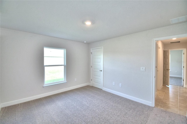 view of carpeted empty room