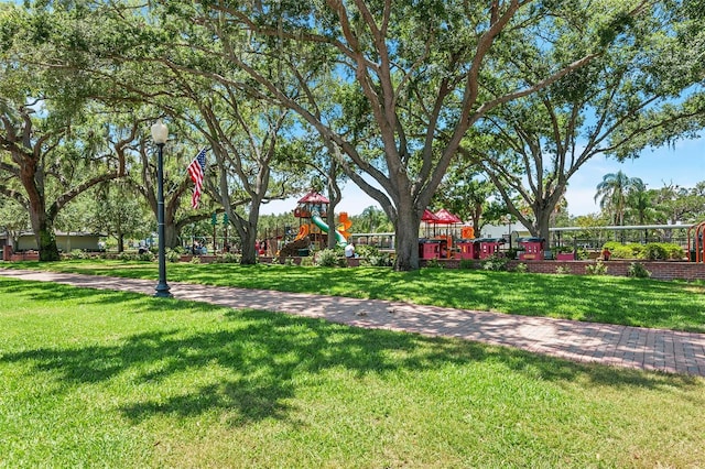 view of yard with playground community