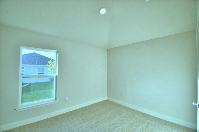 carpeted spare room featuring a wealth of natural light