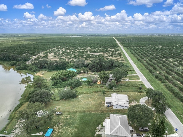 aerial view featuring a rural view