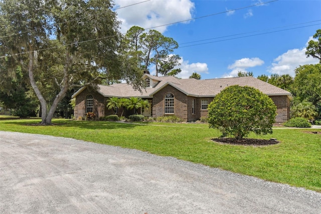 view of front of house with a front yard