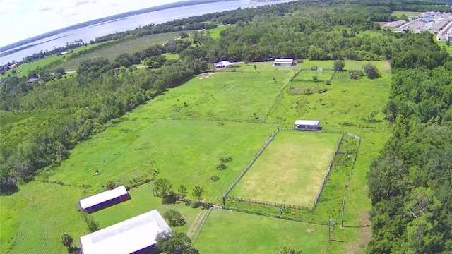 drone / aerial view featuring a rural view