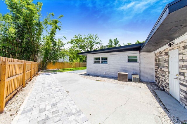 view of patio featuring central AC unit