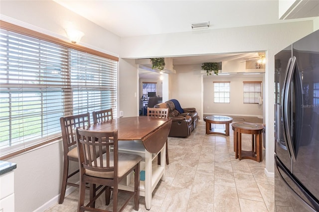 view of dining area