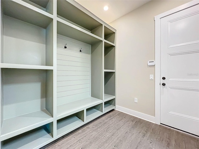 mudroom featuring hardwood / wood-style flooring