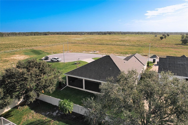 drone / aerial view featuring a rural view