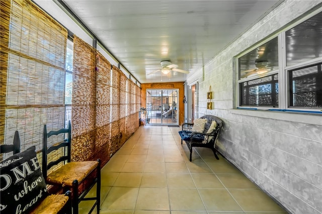 corridor featuring tile patterned floors