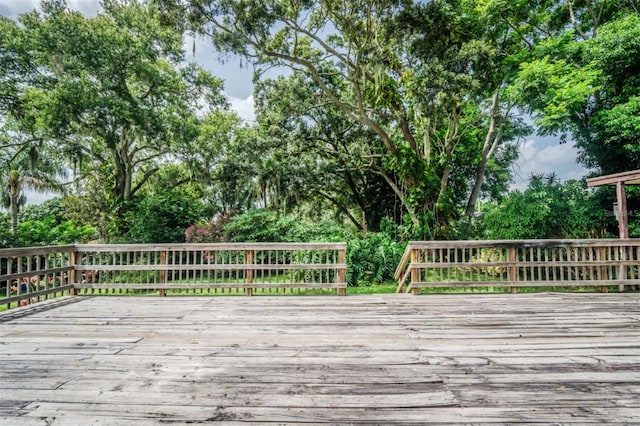 view of wooden deck