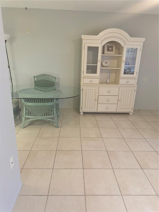 view of tiled dining area