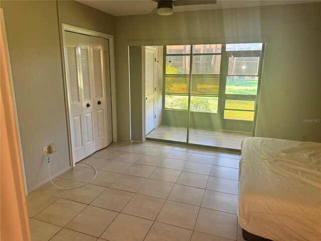 interior space with light tile patterned flooring