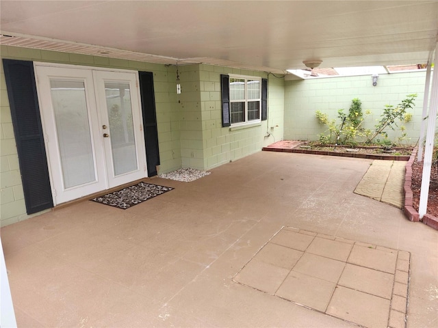 view of patio / terrace with french doors