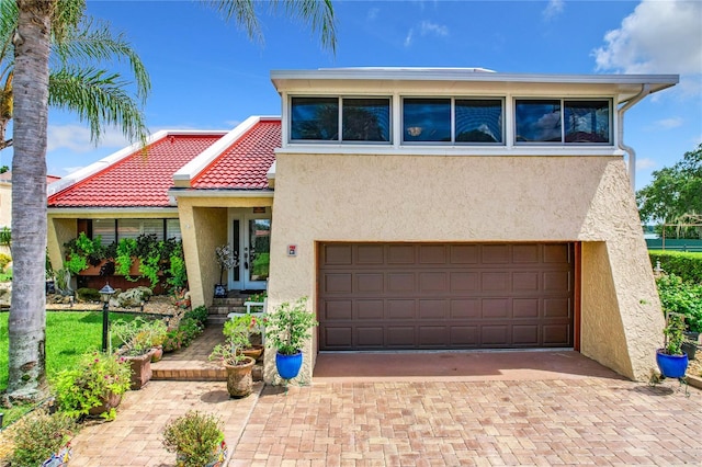 view of front of house featuring a garage