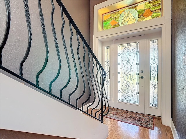 foyer featuring hardwood / wood-style flooring