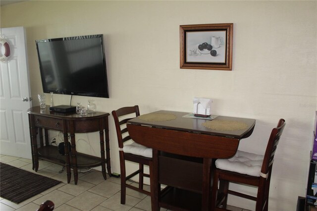 view of tiled dining room