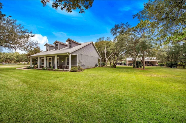 view of yard featuring a porch