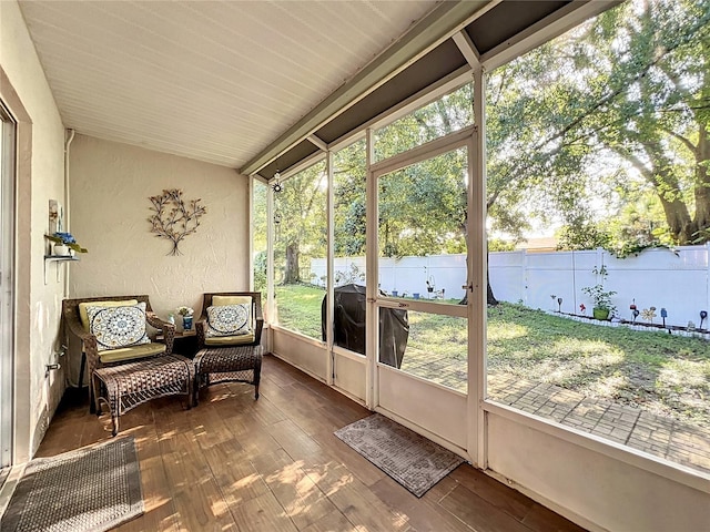 view of sunroom