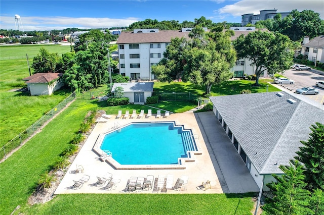 view of pool with a patio