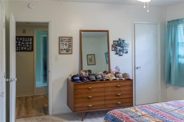 view of carpeted bedroom