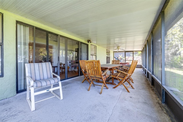 view of sunroom / solarium