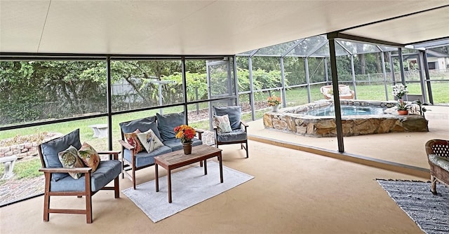 view of sunroom / solarium