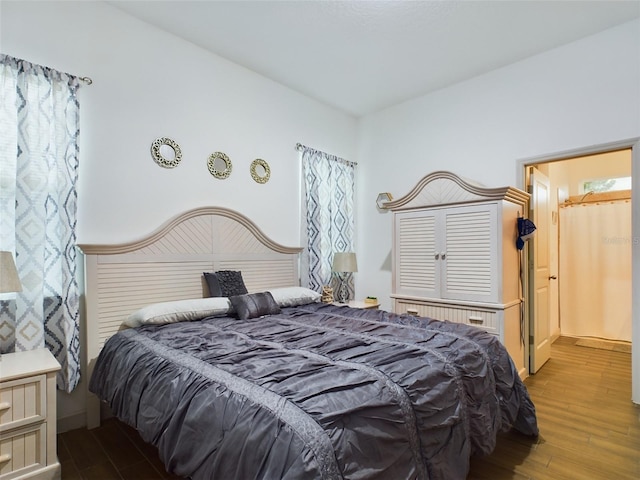 bedroom featuring hardwood / wood-style floors