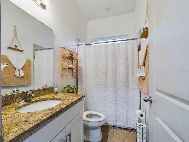 bathroom featuring toilet and vanity