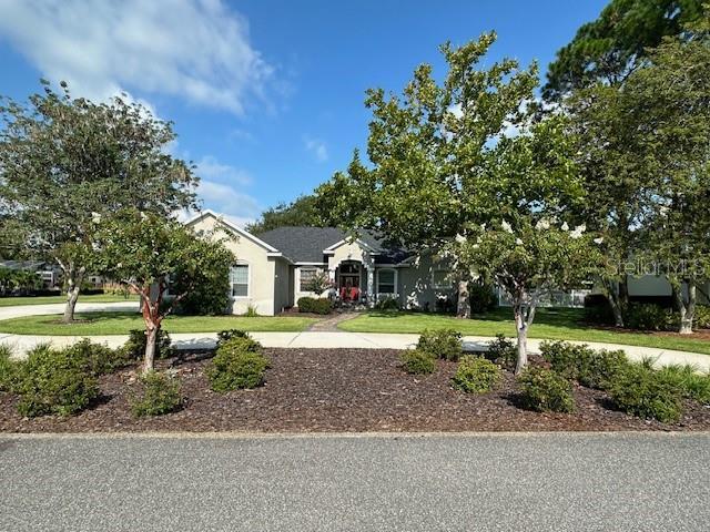 view of front of property with a front lawn