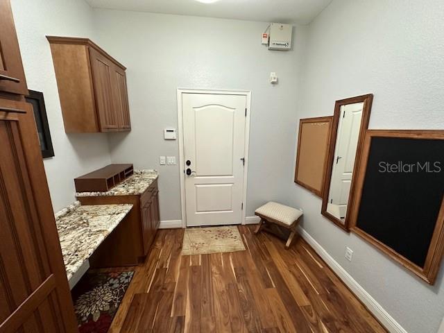 interior space featuring dark hardwood / wood-style floors