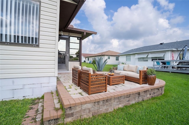 view of patio / terrace featuring outdoor lounge area