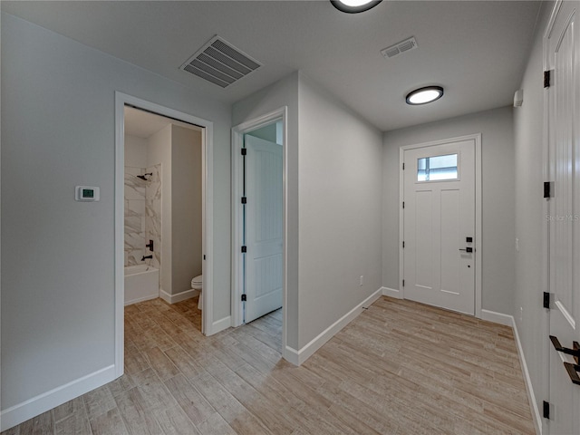 entryway featuring light wood-type flooring