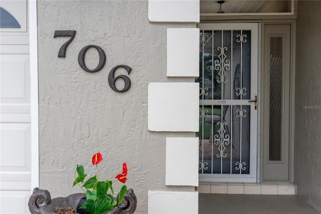 view of doorway to property