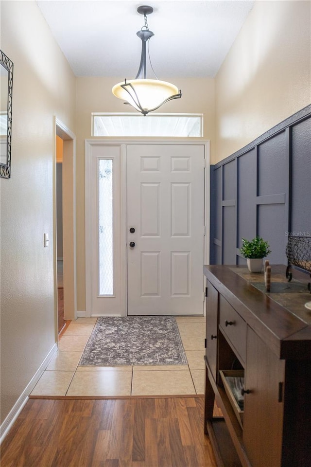 entryway featuring light hardwood / wood-style floors