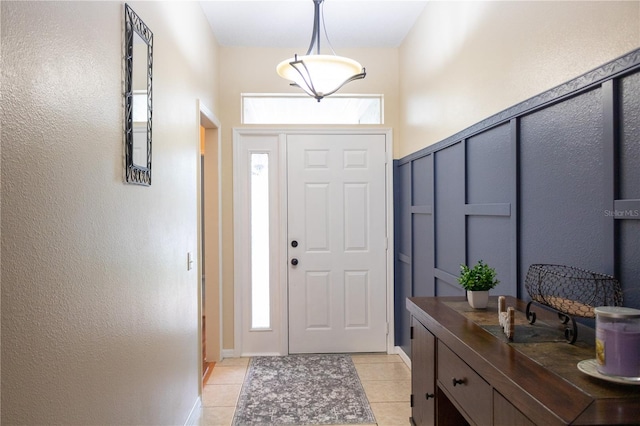 view of tiled entrance foyer