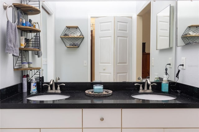 bathroom featuring double sink vanity