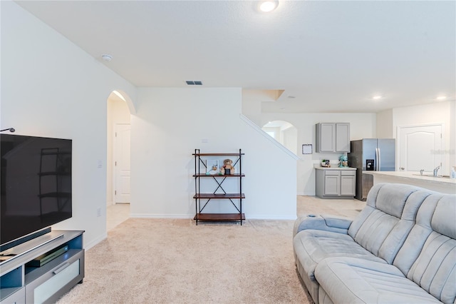 view of carpeted living room