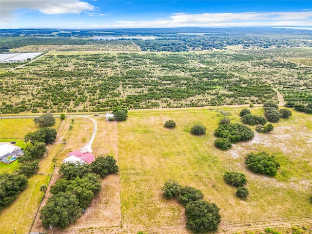 aerial view with a rural view